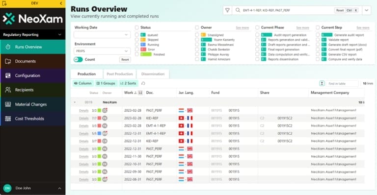 Digital Reporting UI Dashboard