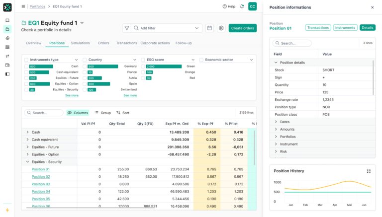 NeoXam Portfolios screenshot