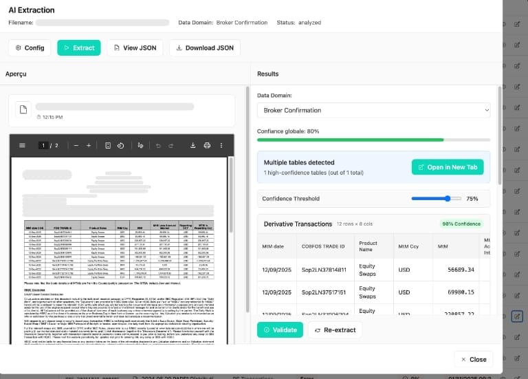Screenshot referential data management NeoXam